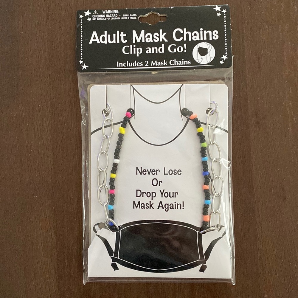 Decorative holder for your mask, never opened.